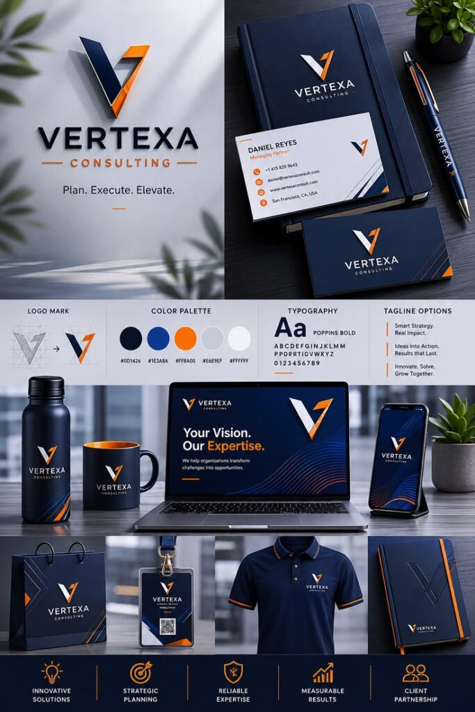 modern consulting brand identity design corporate branding inspiration